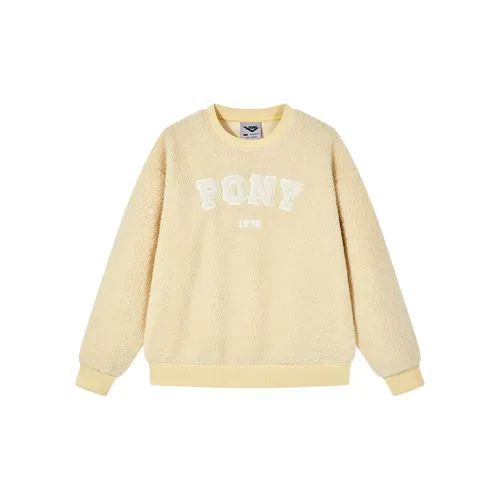 Pony Sweatshirts Unisex Light Yellow