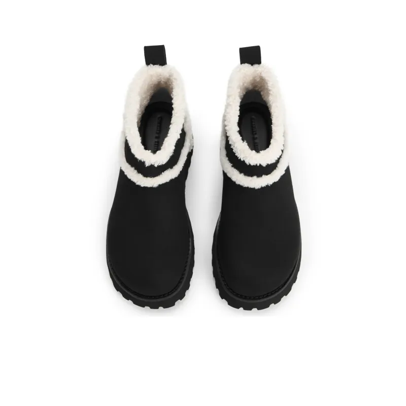 CHARLES&KEITH Short Snow Boots 4.4cm Women's-6