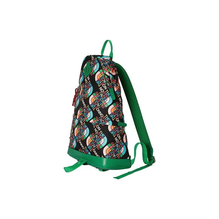 GUCCI The North Face Collaboration Leather Detail Backpack Men's Black & Green-2