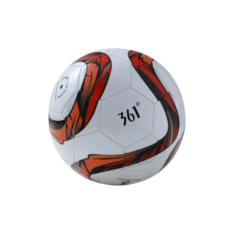 361° Size 5 Ball Soccer PVC Machine Stitched Soccer Ball Unisex Red White-3