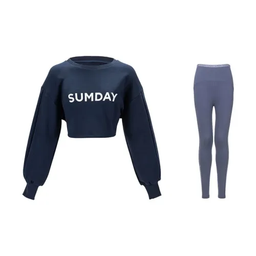 Sumday Athletics Casual Suits Women's Marine Blue+Dark Purple