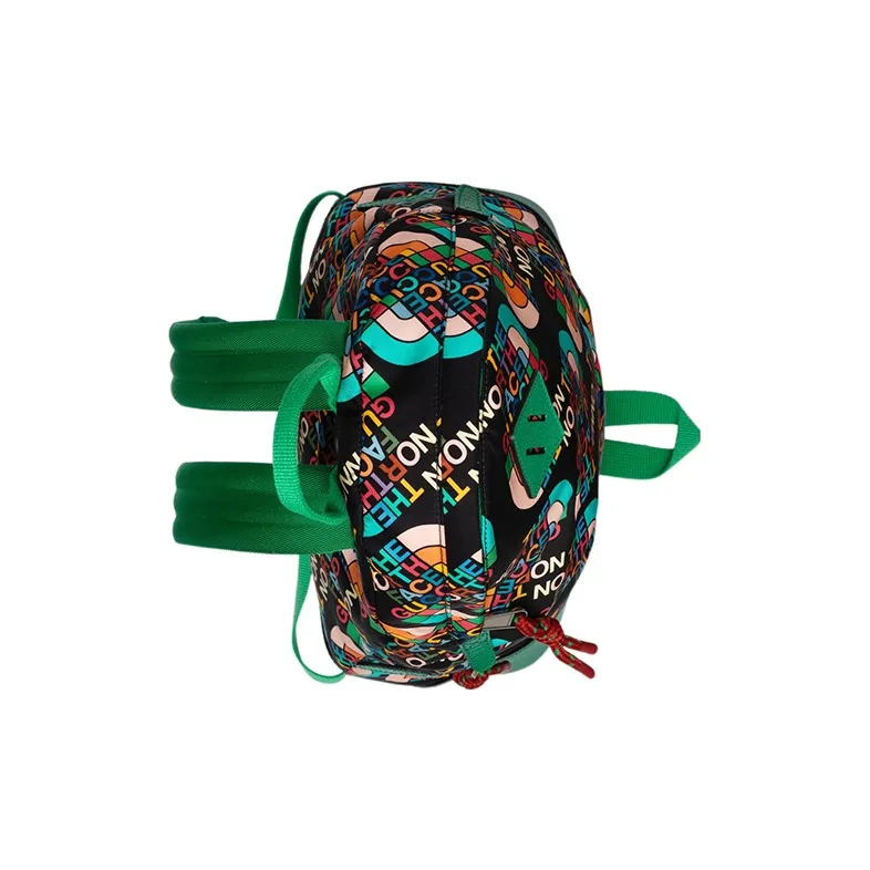 GUCCI The North Face Collaboration Leather Detail Backpack Men's Black & Green-6