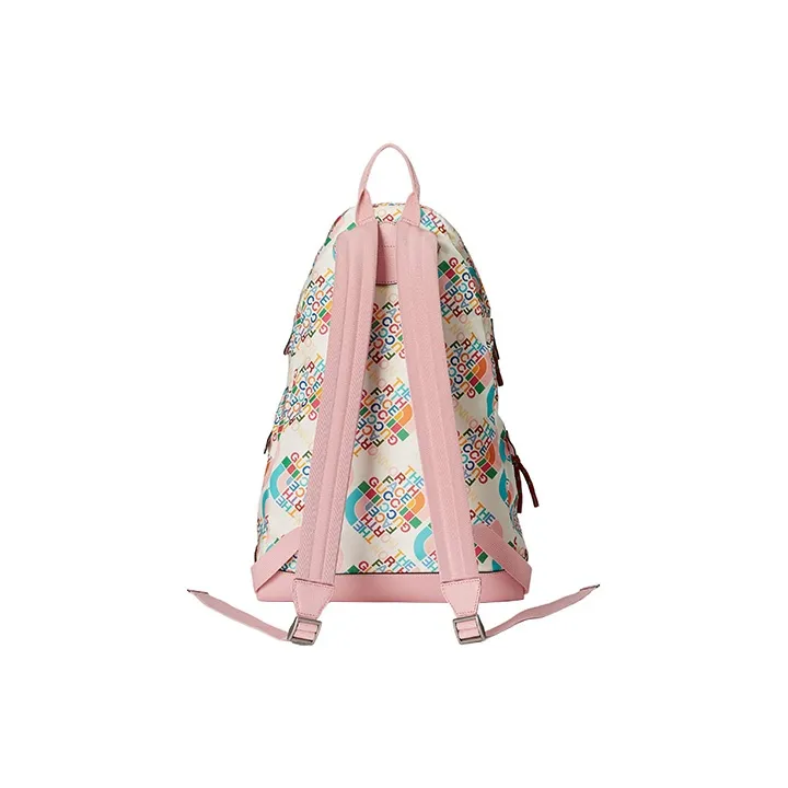 GUCCI The North Face Collaboration Leather Detail Backpack Regular Men's White/Pink-4