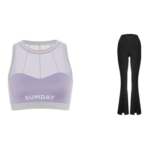 Sumday Athletics Casual Suits Women's Light Purple+Black