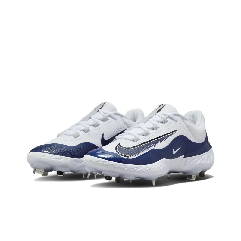 Nike Cleats Alpha Huarache Elite 4 Low 'White Blue'-2