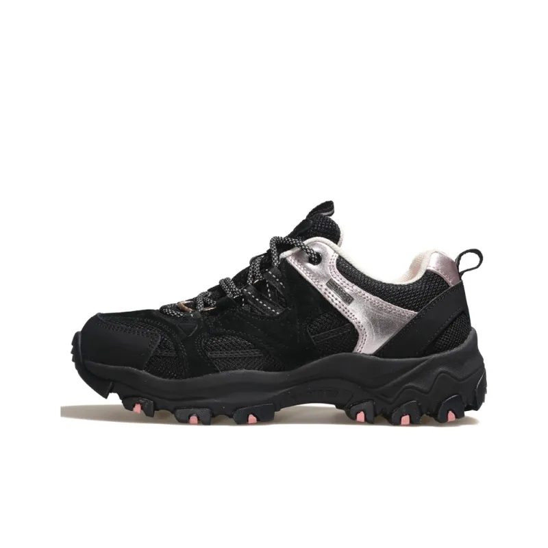 HUMTTO Shock Absorbers With Slip Resistant And Abrasion Resistant Properties Low Top Outdoor Shoes Women's Black Pink-0