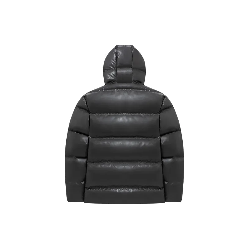 SALOMON Polo Ralph Lauren Solid Color Hooded Down Jacket Unisex Black-1
