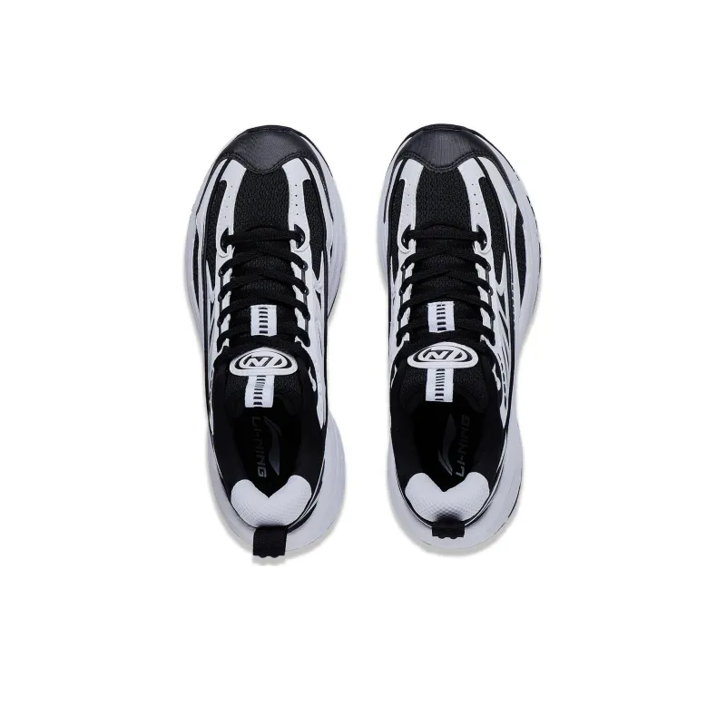 LiNing Comet Wear resistant And Lightweight Low Top Casual Shoes Women's White Black-3