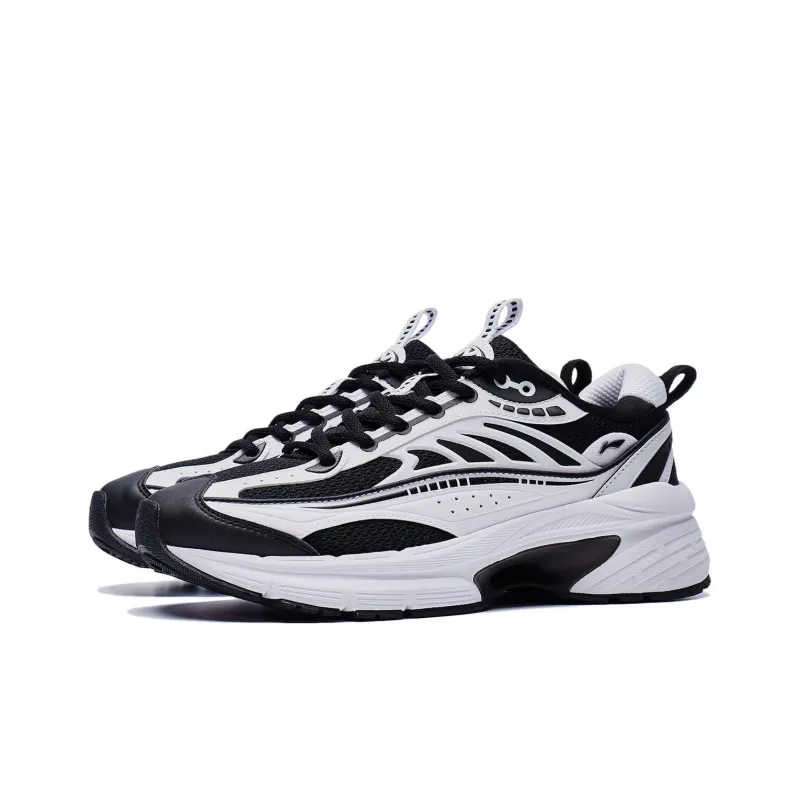 LiNing Comet Wear resistant And Lightweight Low Top Casual Shoes Women's White Black-2