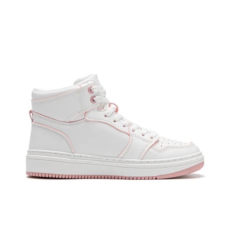 WARRIOR Skateboard Shoes Unisex High Top Pink-1