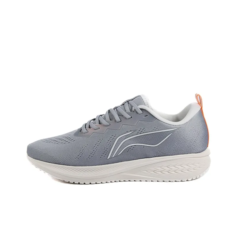 LiNing Red Hare 6 Anti Slip Wear Resistant Low Top Sprint Running Shoes Men's Mist Gray/Dove Gray-0