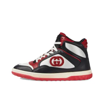 GUCCI MAC80 High Top Casual Shoes Women's Red Black
