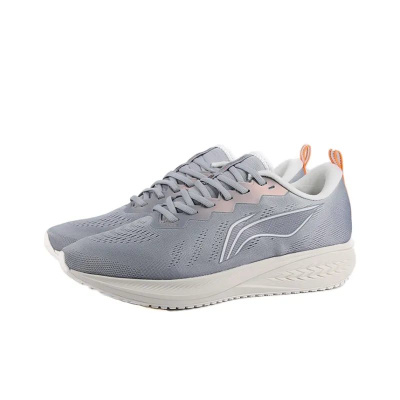 LiNing Red Hare 6 Anti Slip Wear Resistant Low Top Sprint Running Shoes Men's Mist Gray/Dove Gray-3
