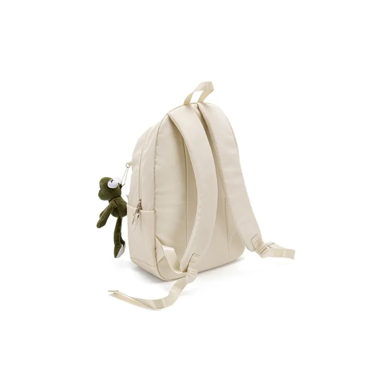 CinvaiKrose Fabric With Synthetic Leather Backpack Large Size Unisex Sage Black-11