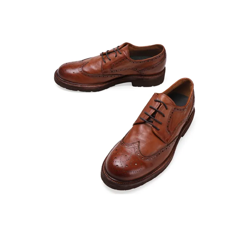 BOSSSUNWEN Dress Shoes Men's Dark Brown-2