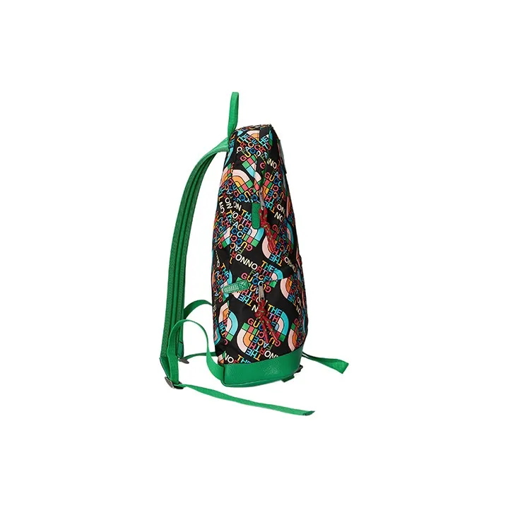 GUCCI The North Face Collaboration Leather Detail Backpack Men's Black & Green-3