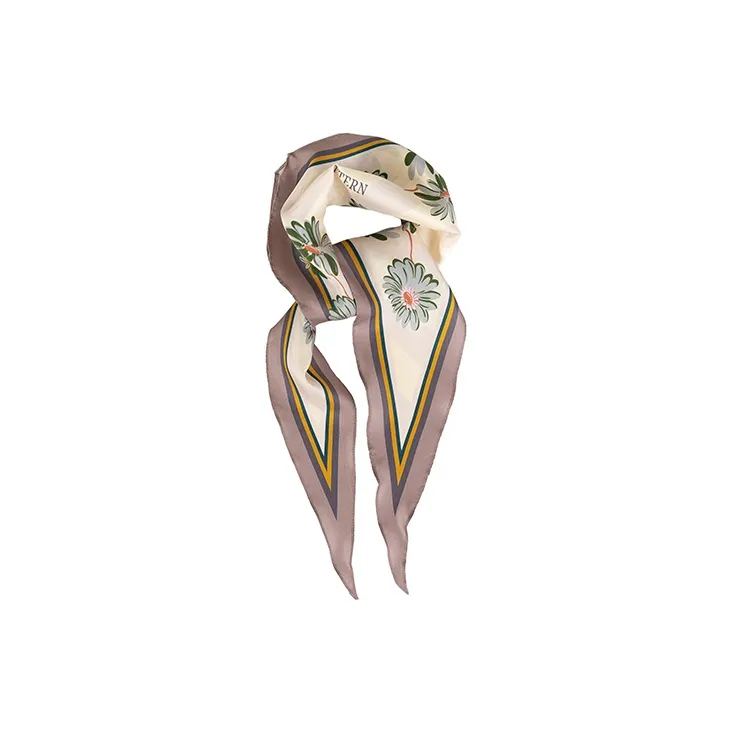 LOST PATTERN Silk Scarves Women's-1