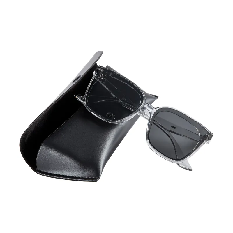 ENFANTIN Square Sunglasses Unisex Transparent Gray-3