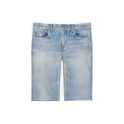 SAINT LAURENT Denim Shorts Women's Blue