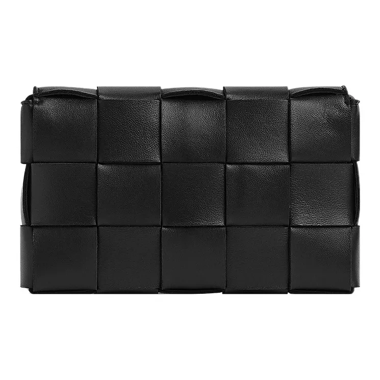 Bottega Veneta CASSETTE Lambskin Tofu Bag, Camera Bag, Shoulder Bag, Crossbody Bag Trumpets Women's Black-2