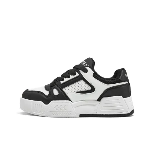 RENBEN Skateboard Shoes Men Low-Top White/Black