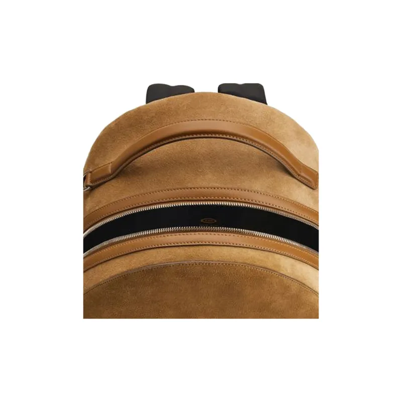 TOD'S Suede Leather Bonded Leather Backpack Medium Size Men's Brown-3