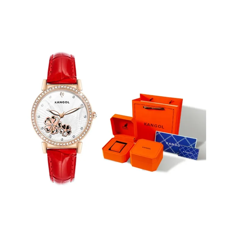 KANGOL Automatic Mechanical Movement Genuine Leather Strap Watch Women's Watch White Dial KANGOL-K316-5