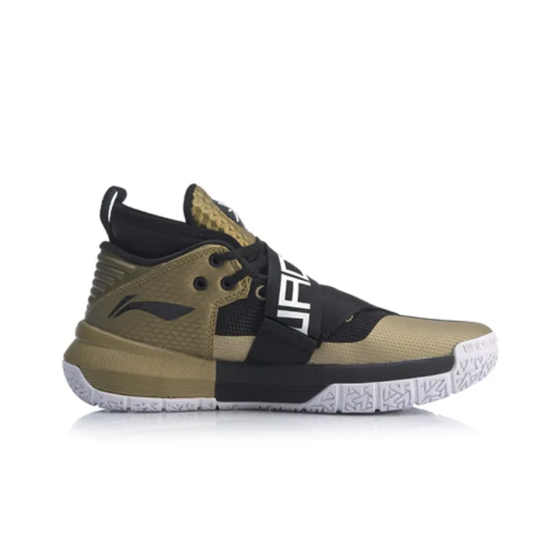 LiNing All City 7 Wade Collection Non slip Lightweight Mid Top Basketball Shoes Men's Black Gold-1
