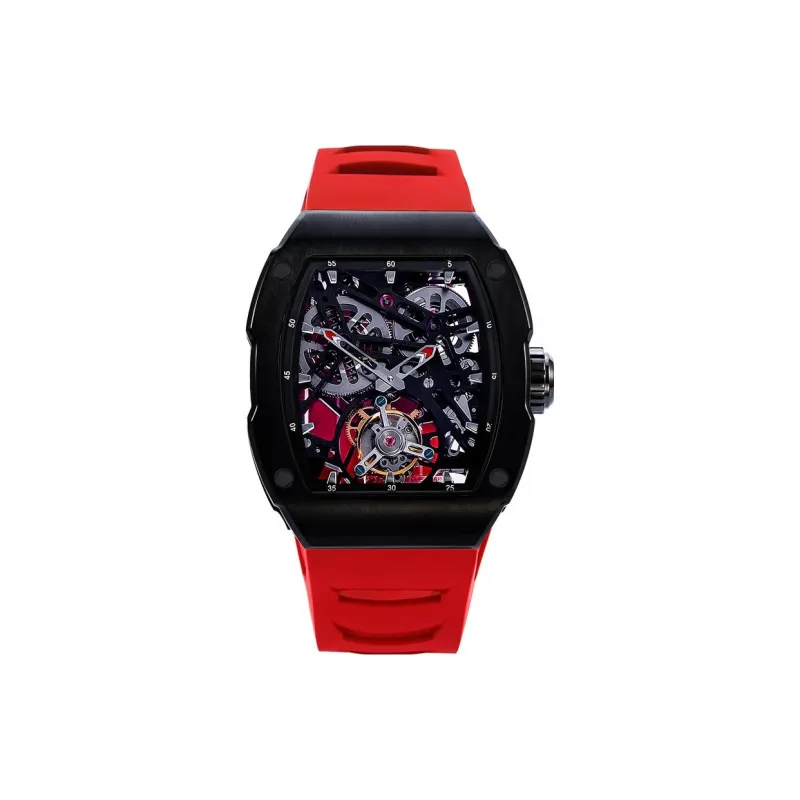 VRQ Universe N2 Mechanical Movement Rubber Strap Watch Men's Watches Cut Out Dial-11