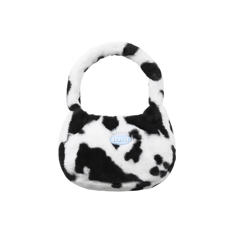 ORIGINAL X YOUTH Rabbit Fur Shoulder Bag Regular Women's Black White-0
