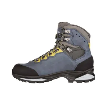 Lowa Abrasion Resistant Mid Top Outdoor Shoes Men's Gray Yellow