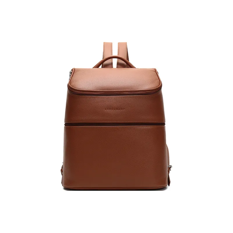 LONGCHAMP Le Pliage Cow Leather Backpack Men's Caramel-0