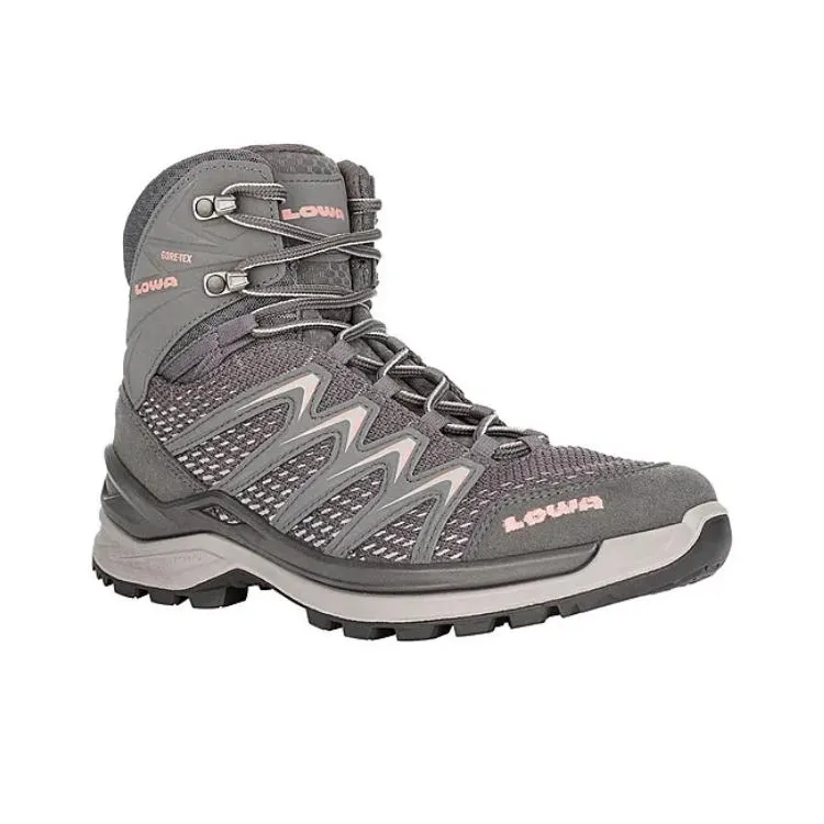 Lowa INNOX PRO Gt Abrasion Resistant High Top Outdoor Shoes Women's Gray Pink-2