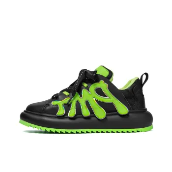 PMT Cushioned Anti Slip Wear Resistant Waterproof And Breathable Coverage Low Top Casual Shoes Unisex Black Green