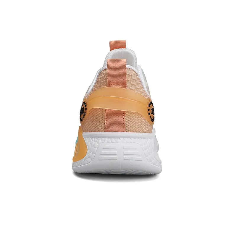 Warrior Anti Slip And Wear Resistant Rebound Cushioning Low Top Casual Shoes Men's White Green Orange-5