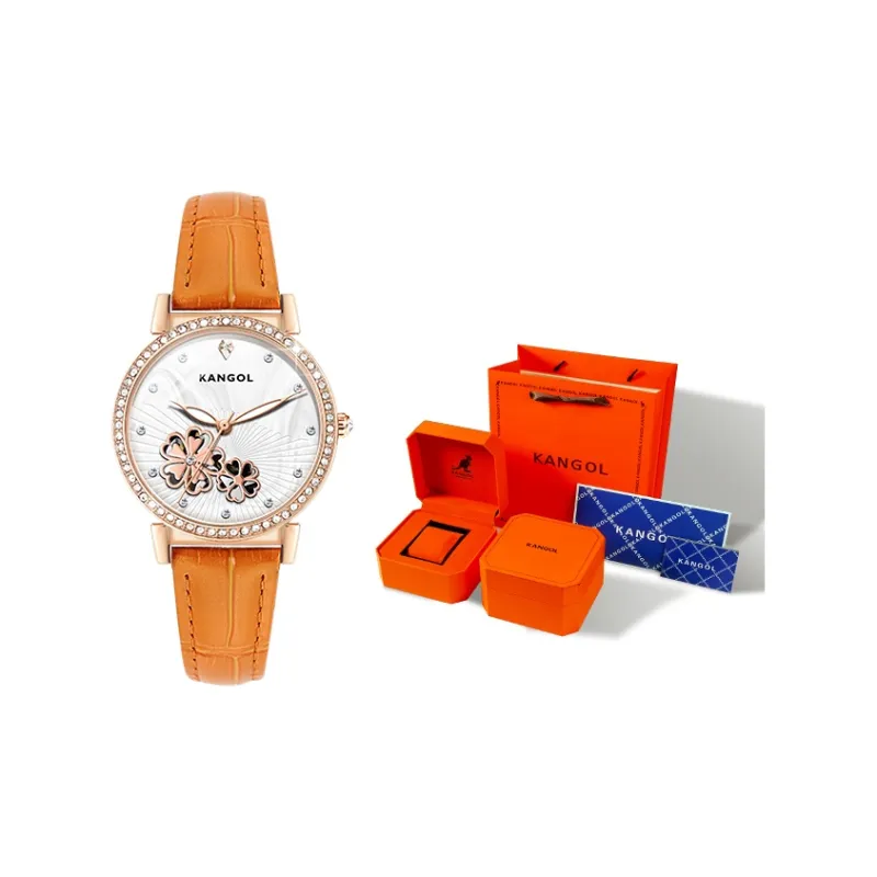 KANGOL Automatic Mechanical Movement Genuine Leather Strap Watch Women's Watch White Dial KANGOL-K316-3