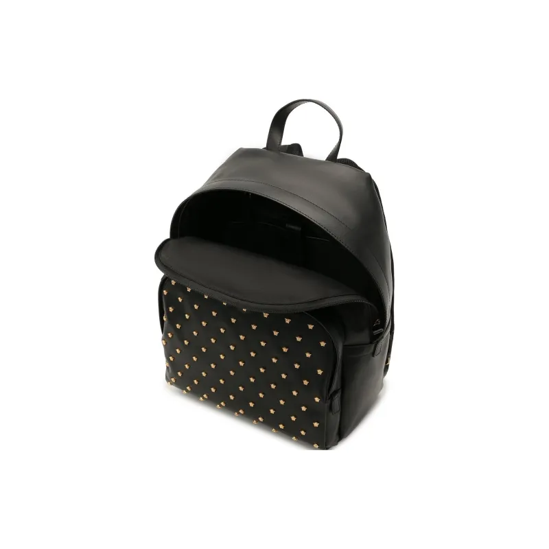 VERSACE VERSACE Leather Backpack Men's Black-3