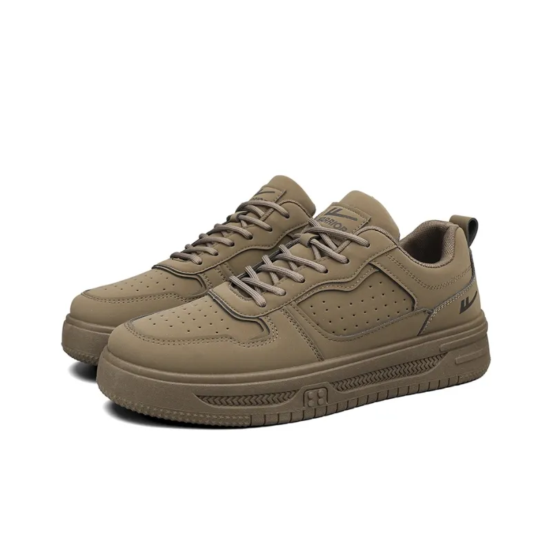 Warrior Slip Resistant, Abrasion Resistant, Breathable Low Top Skateboard Shoes Men's Dark Brown-2