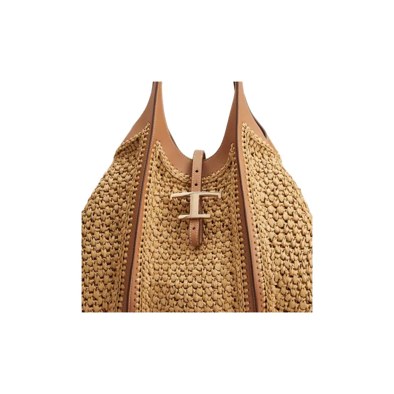 TOD'S Timeless Woven Tote Bag-4