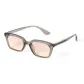 Transparent Gray Frame with Orange Lens