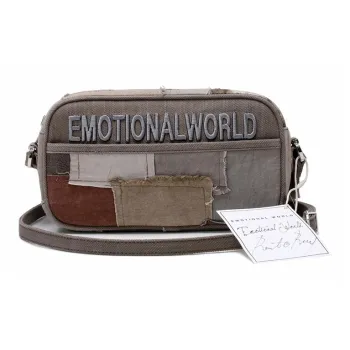 Emotional World Embroidery Shoulder Bag Unisex Mocha Pong