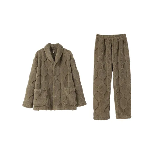 Aannsfam Home Suit Men's Cyan Brown