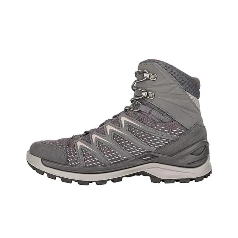 Lowa INNOX PRO Gt Abrasion Resistant High Top Outdoor Shoes Women's Gray Pink-0
