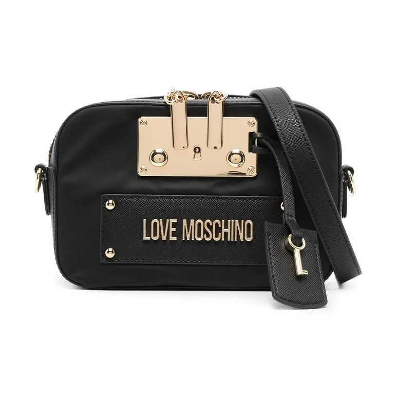 LOVE MOSCHINO Camera Bag, Shoulder Bag, Crossbody Bag Regular Women's Black-0