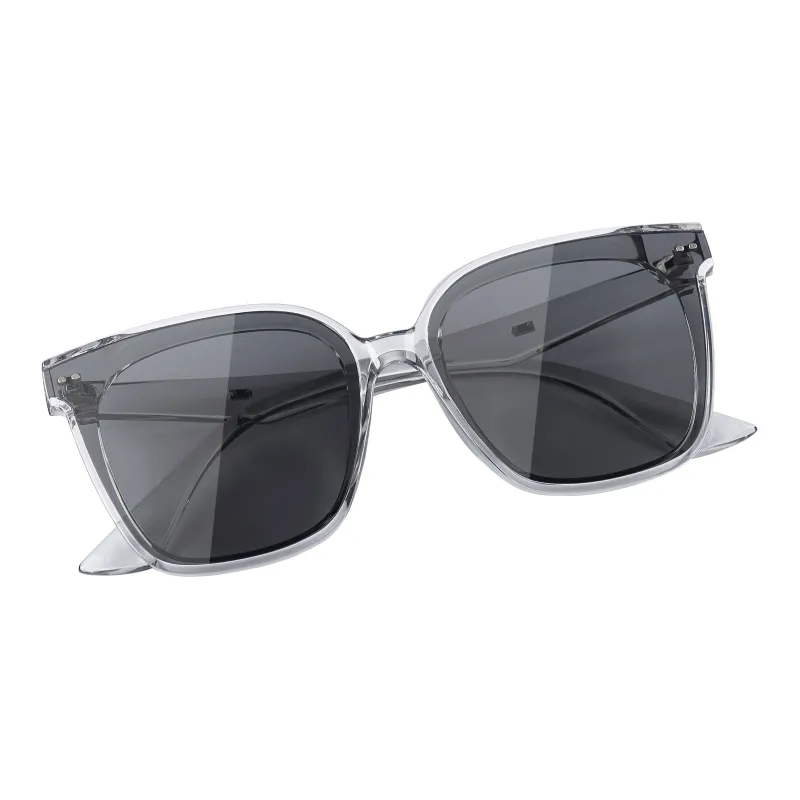ENFANTIN Square Sunglasses Unisex Transparent Gray-2