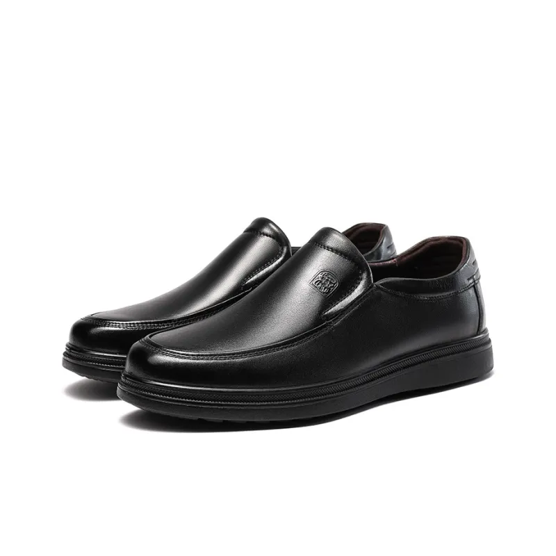 LAORENTOU Men's Casual Shoes Men Low Top Black/Brown-3