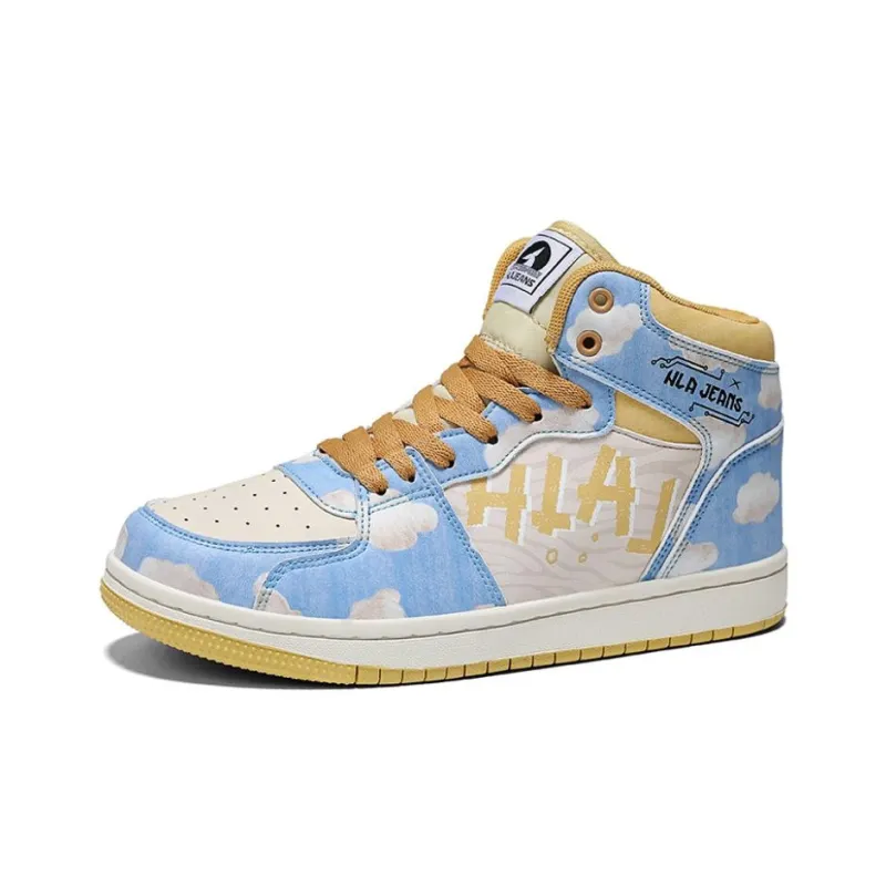 HLA JEANS High-Top Skateboard Shoes Unisex-1