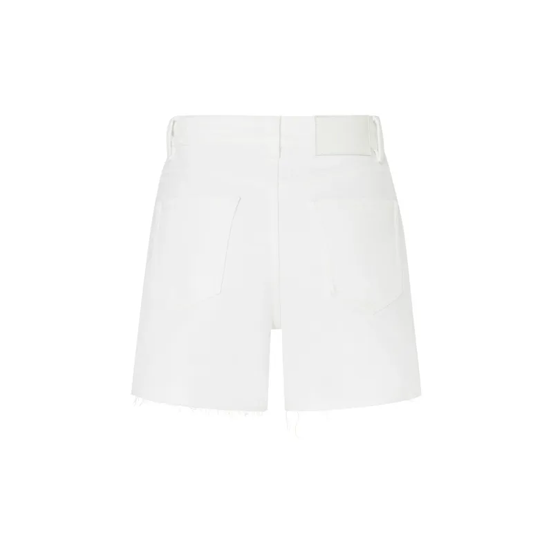 MO&CO Denim Shorts Women's Denim White-1
