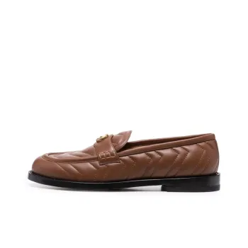 GUCCI GG Marmont Loafers Men's Umber