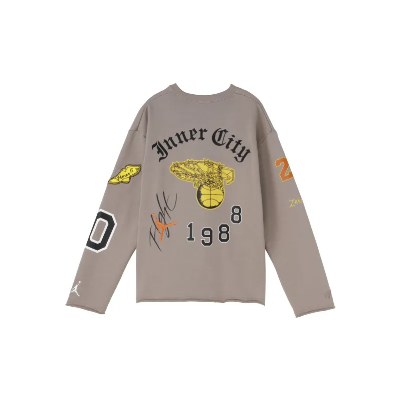 Jordan x HTG SS23 Sweatshirt Asia Version Men's Gray-1